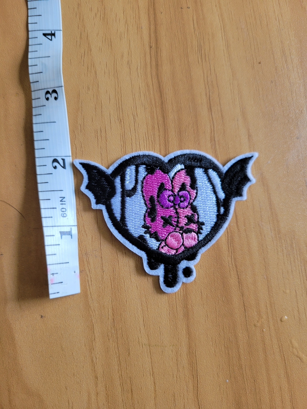 🧋NEW🧋Pink Bat Bunny Pet Patch - Embroidered Applique